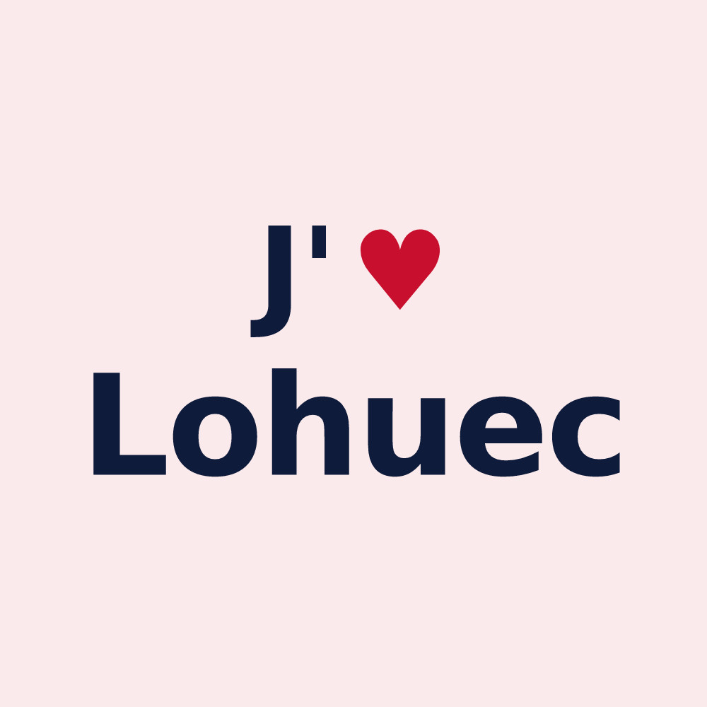 Magnet personnalisé Lohuec — design J'aime Lohuec