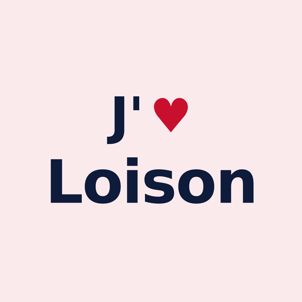 Magnet personnalisé Loison — design J'aime Loison