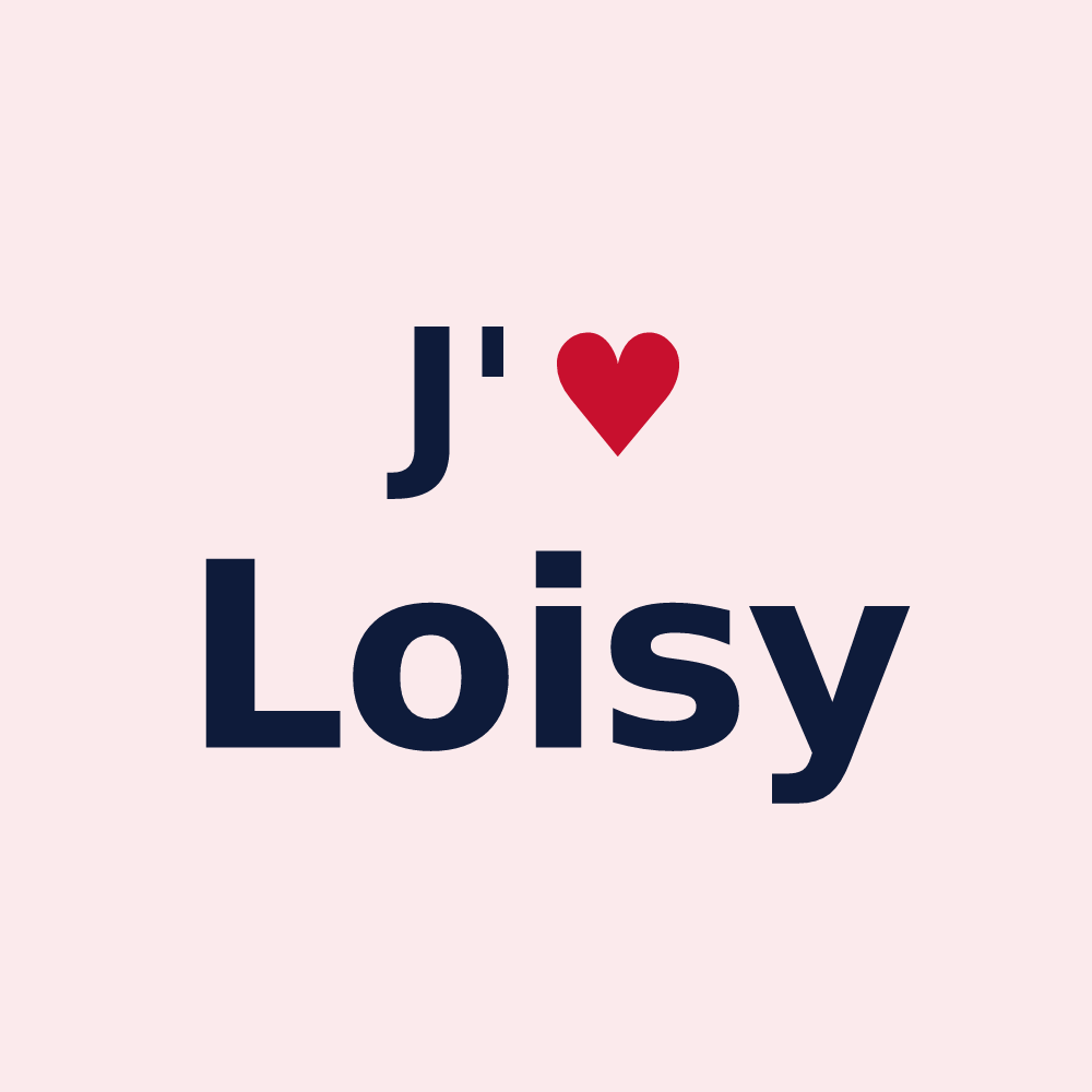 Magnet personnalisé Loisy — design « J'aime Loisy » imprimé sur le magnet