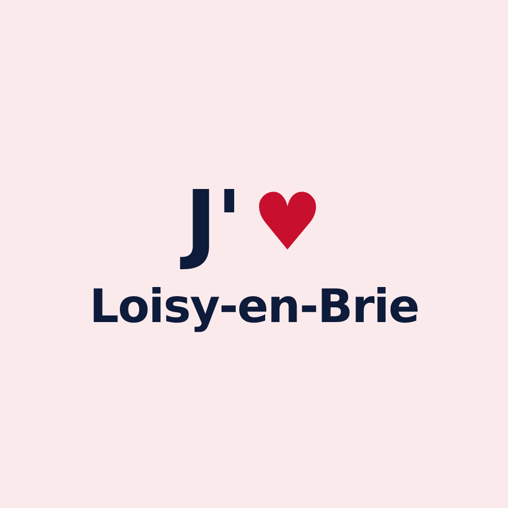 Magnet personnalisé Loisy-en-Brie — design J'aime Loisy-en-Brie