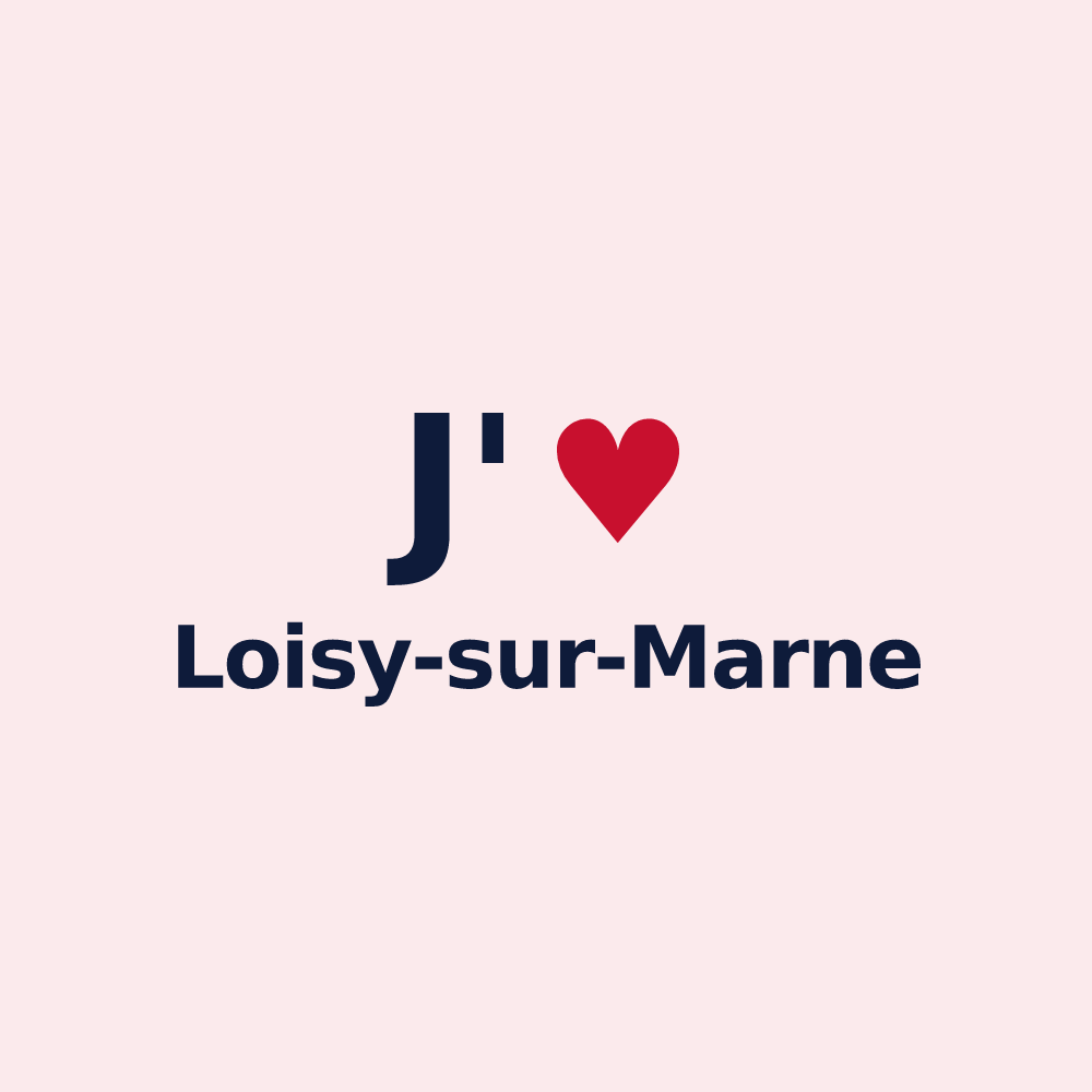 Magnet personnalisé Loisy-sur-Marne — design J'aime Loisy-sur-Marne