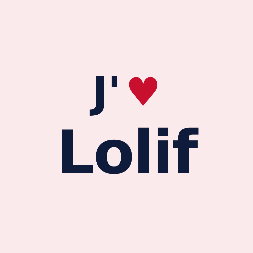 Magnet personnalisé Lolif — design J'aime Lolif