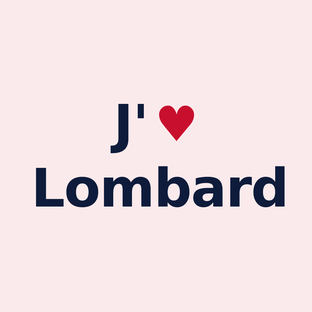 Magnet personnalisé Lombard — design J'aime Lombard