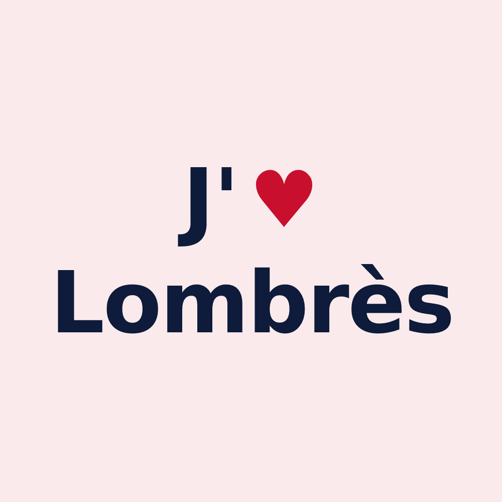 Magnet personnalisé Lombrès — design J'aime Lombrès