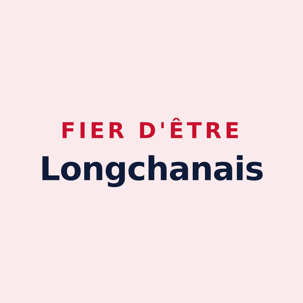 Magnet « Fier d'être Longchanais » — design pour Longchamp-sous-Châtenois