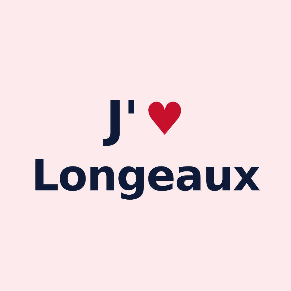 Magnet personnalisé Longeaux — design J'aime Longeaux