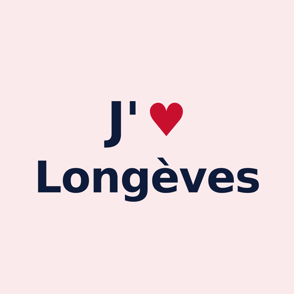 Magnet personnalisé Longèves — design J'aime Longèves