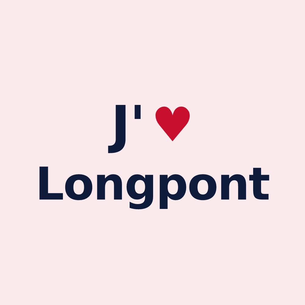 Magnet personnalisé Longpont — design J'aime Longpont