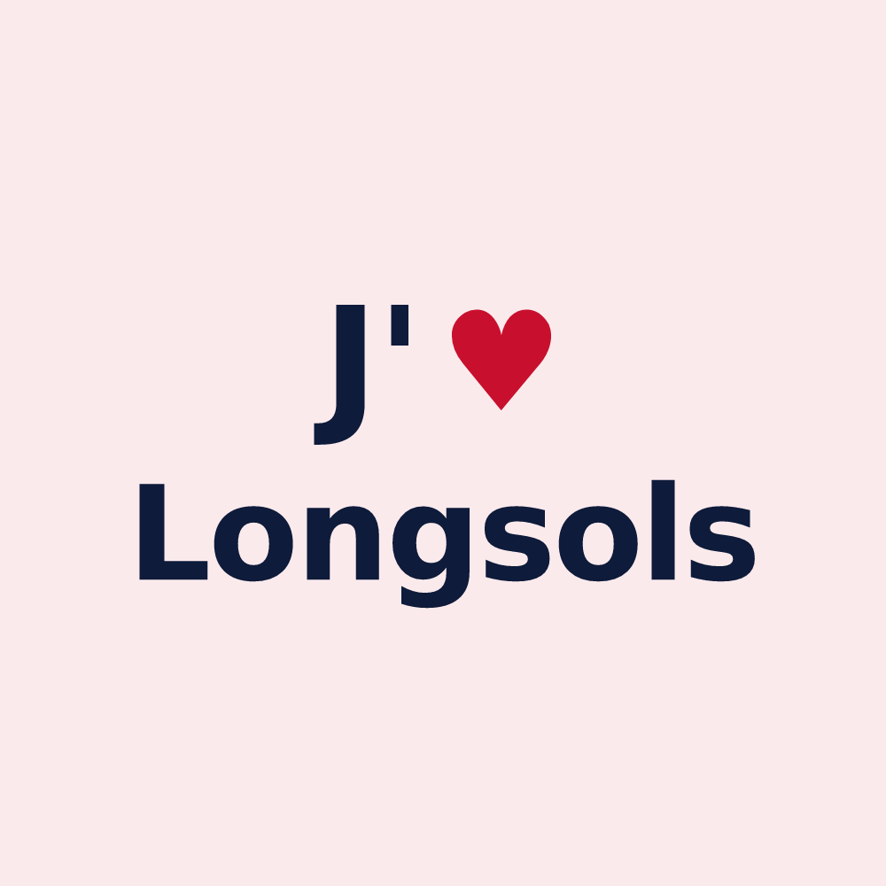 Magnet personnalisé Longsols — design J'aime Longsols