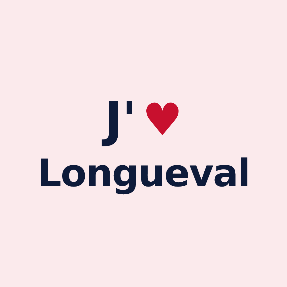 Magnet personnalisé Longueval — design J'aime Longueval