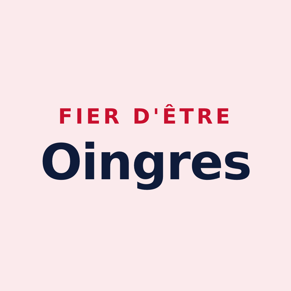 Magnet « Fier d'être Oingres » — design pour Longueville-sur-Aube