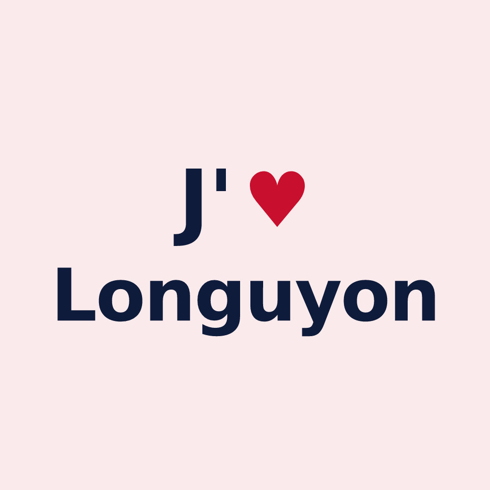 Magnet personnalisé Longuyon — design J'aime Longuyon