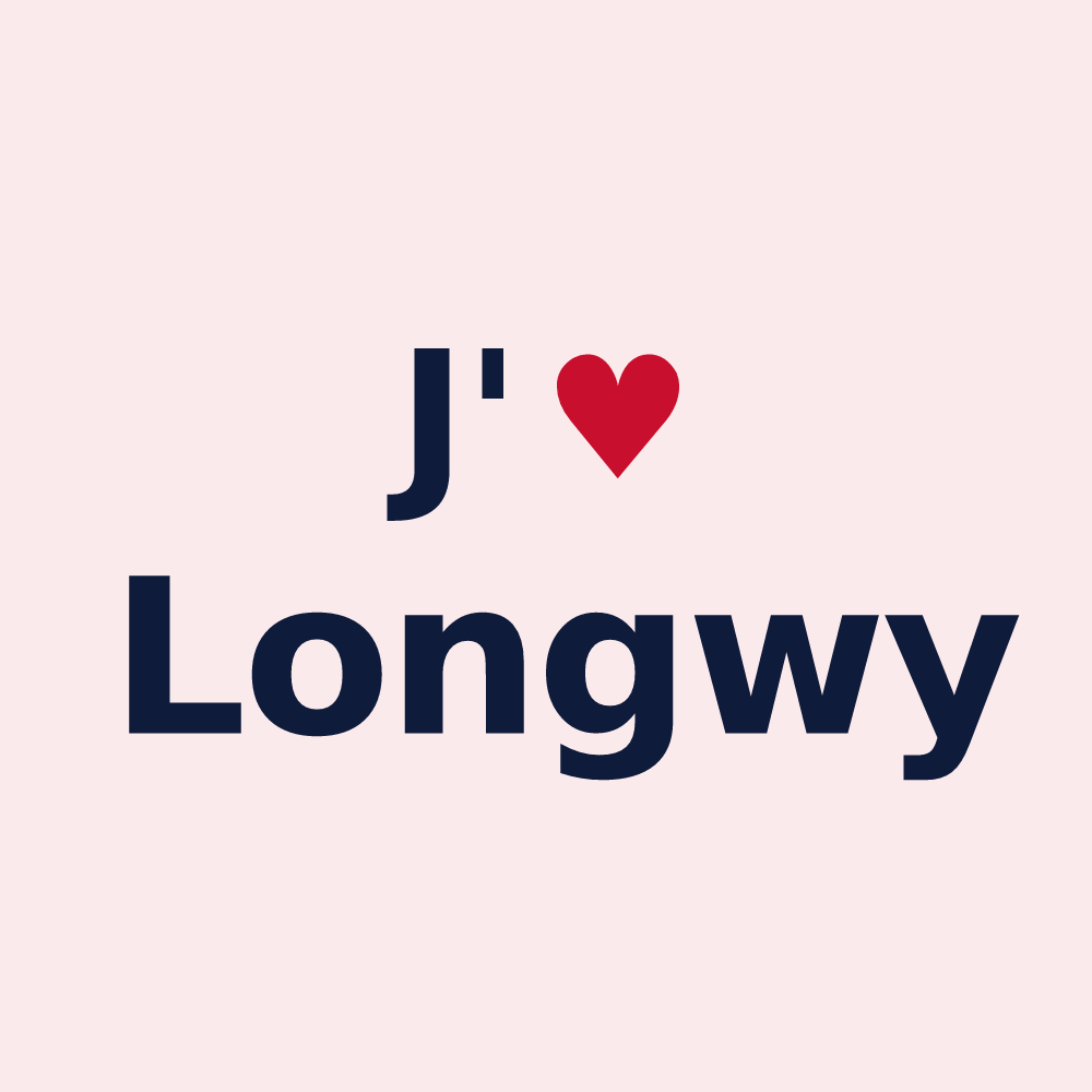 Magnet personnalisé Longwy — design J'aime Longwy