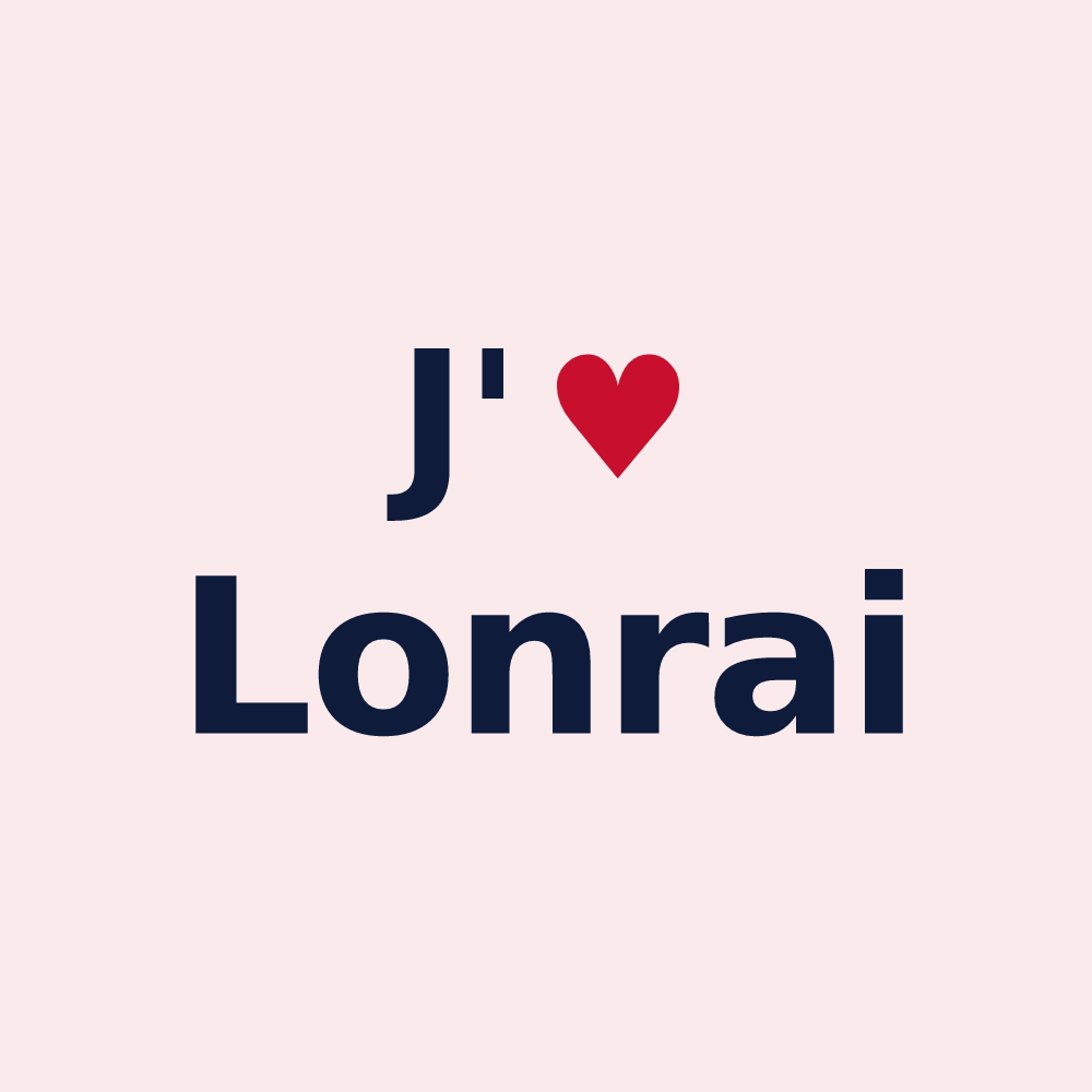 Magnet personnalisé Lonrai — design J'aime Lonrai