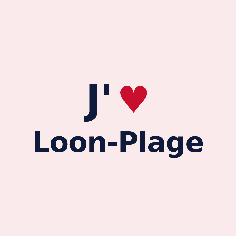 Magnet personnalisé Loon-Plage — design J'aime Loon-Plage