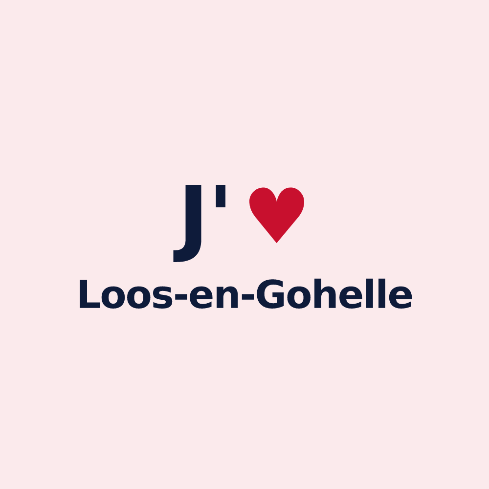 Magnet personnalisé Loos-en-Gohelle — design J'aime Loos-en-Gohelle