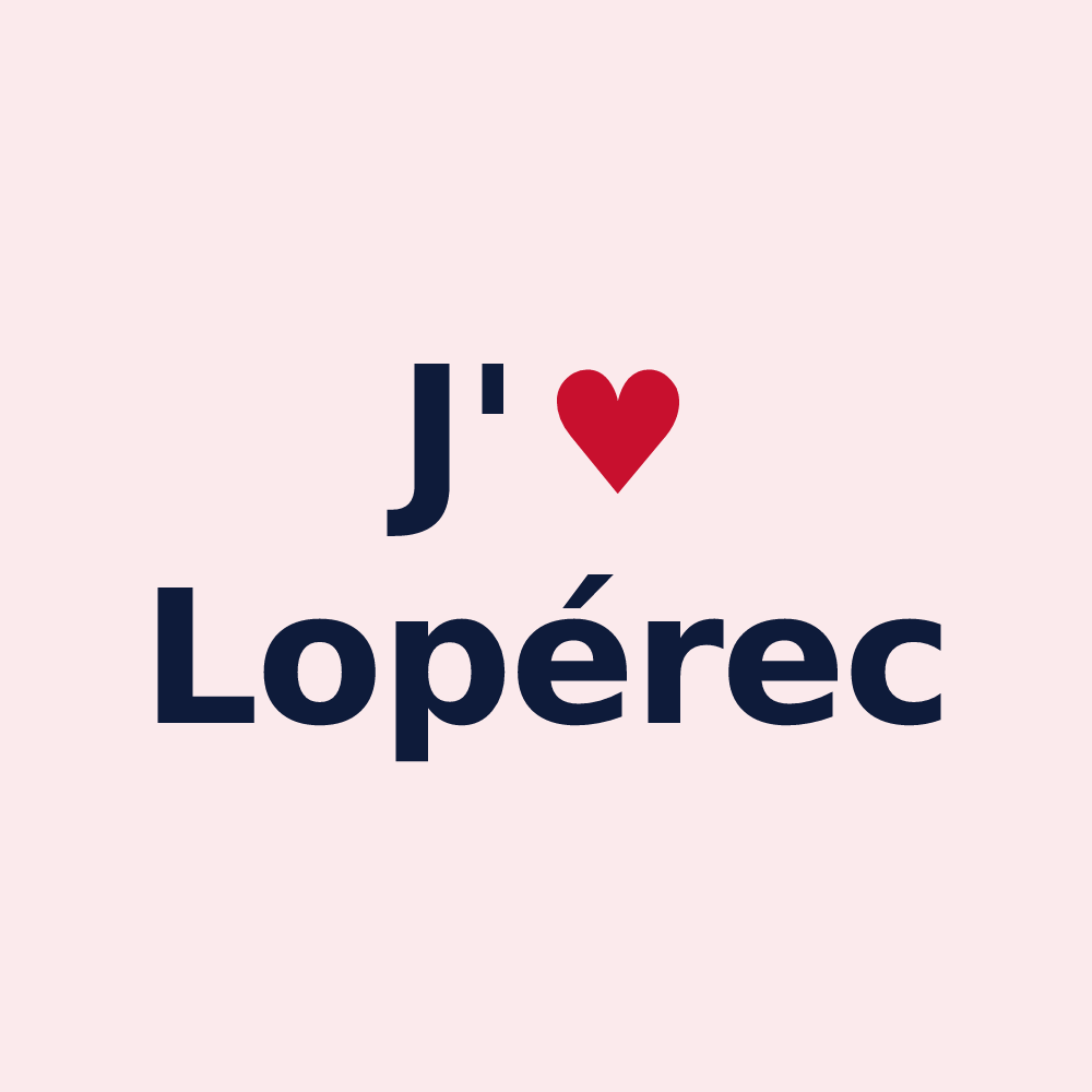 Magnet personnalisé Lopérec — design J'aime Lopérec