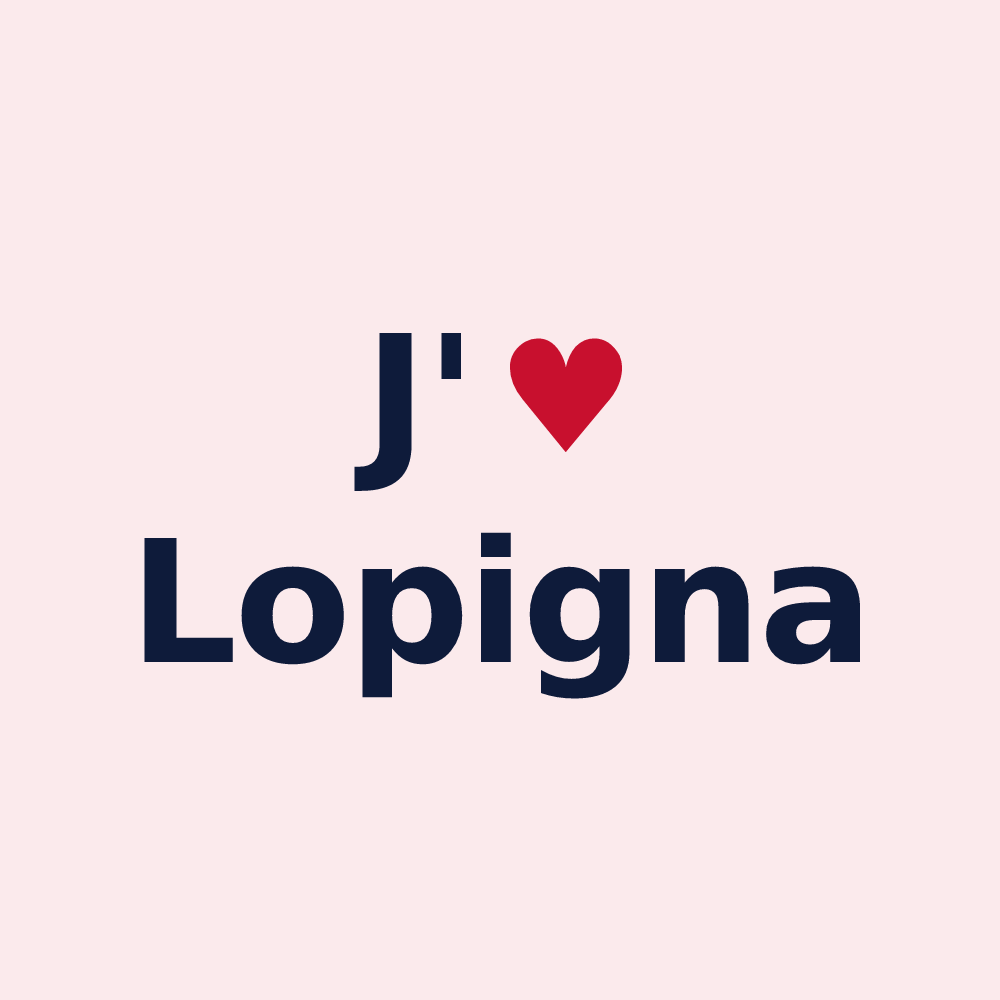 Magnet personnalisé Lopigna — design J'aime Lopigna