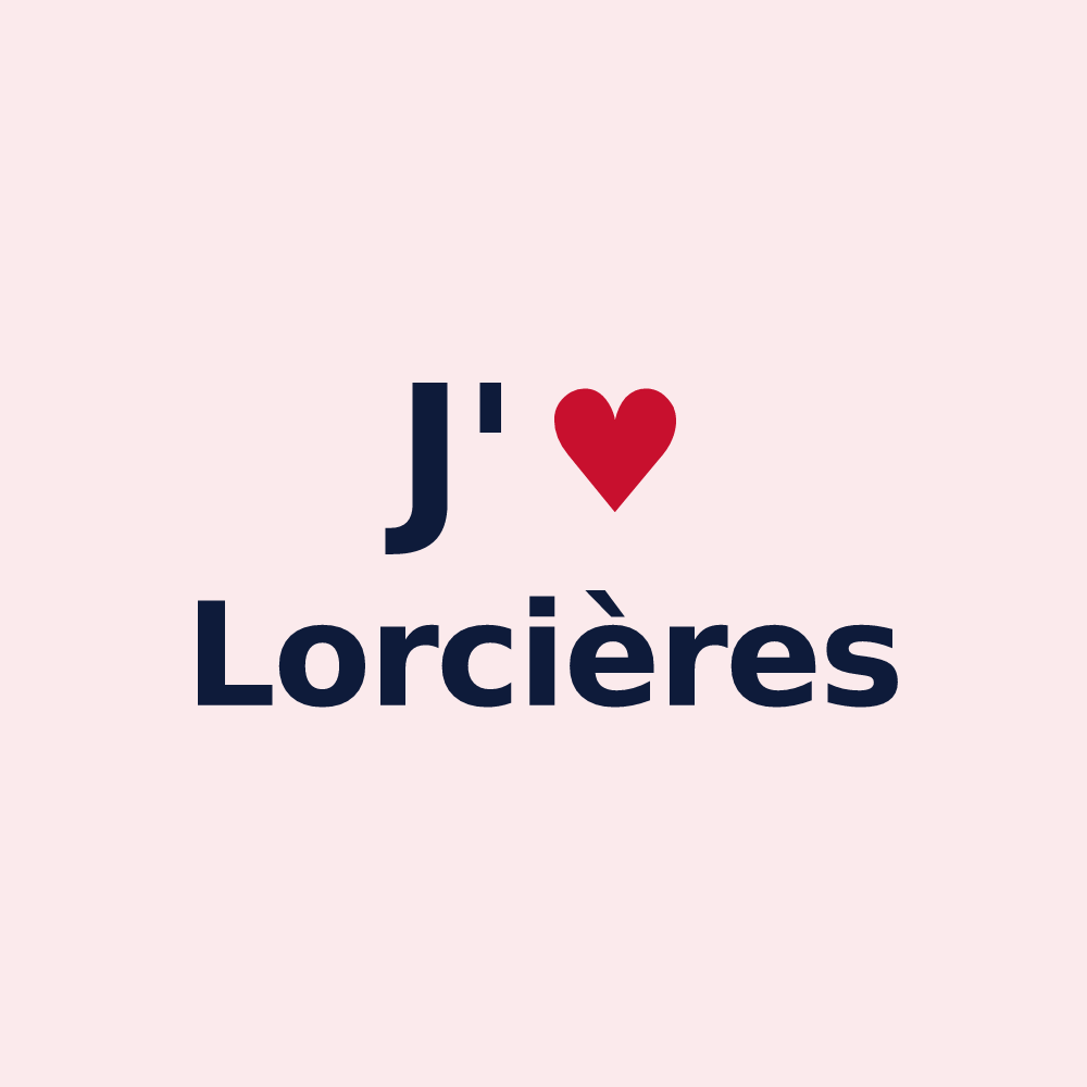 Magnet personnalisé Lorcières — design J'aime Lorcières