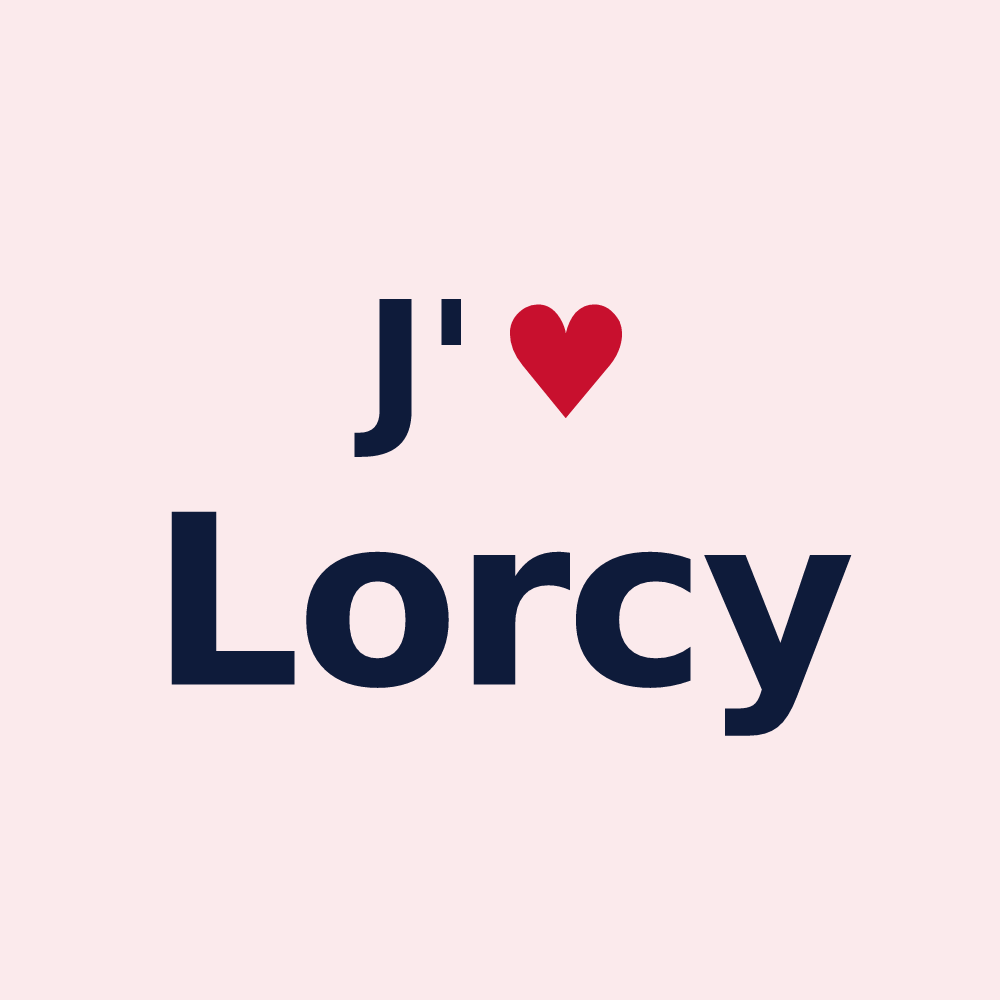 Magnet personnalisé Lorcy — design J'aime Lorcy