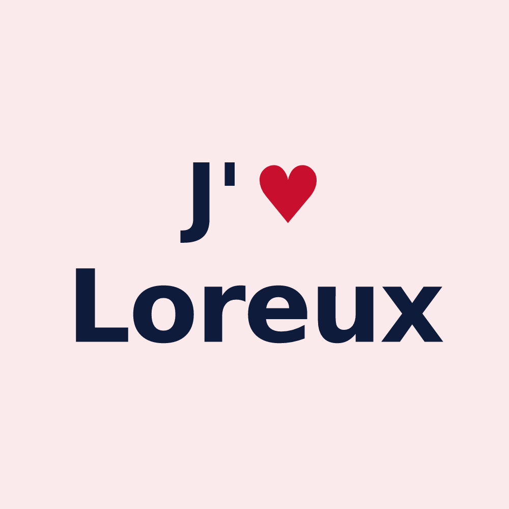 Magnet personnalisé Loreux — design J'aime Loreux