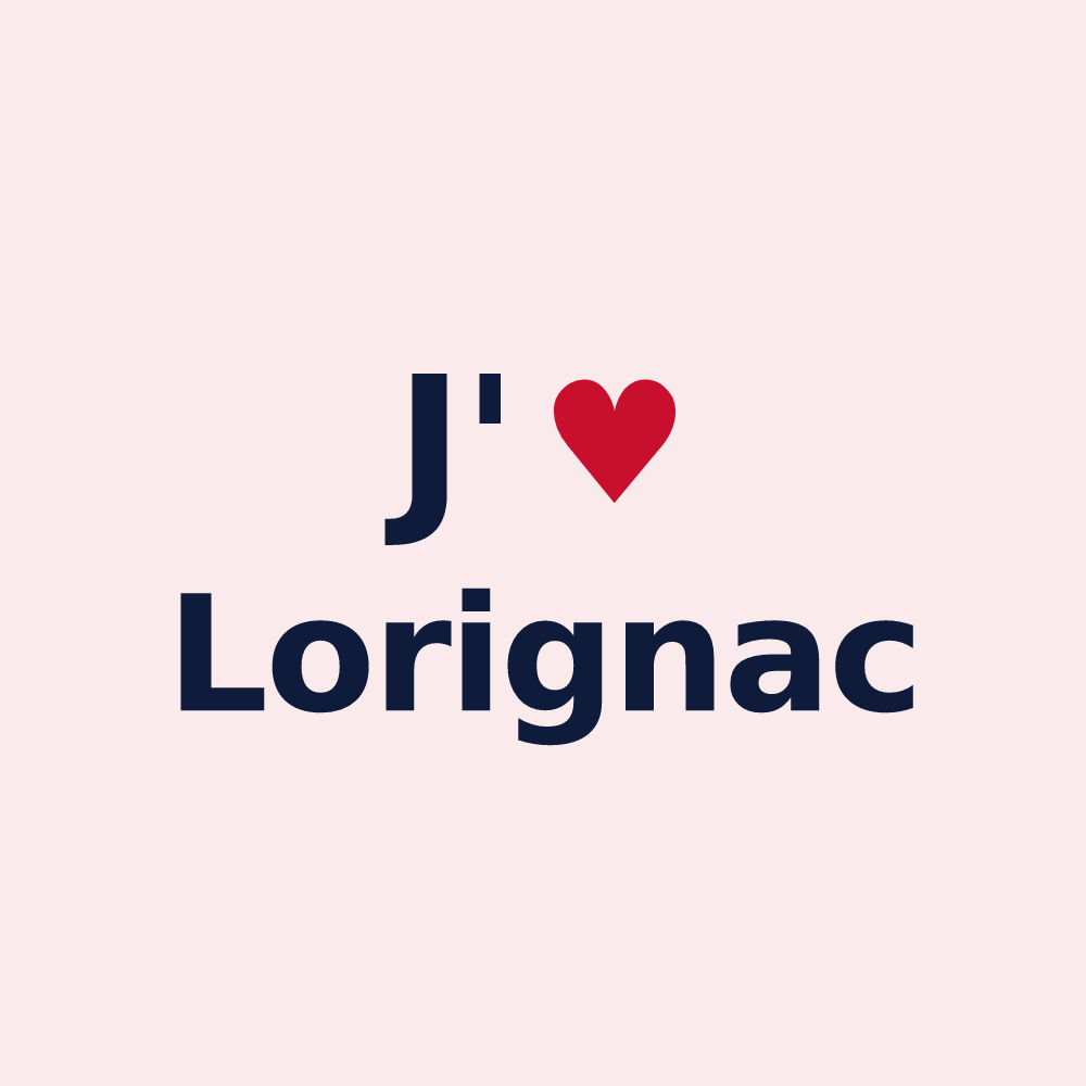 Magnet personnalisé Lorignac — design J'aime Lorignac