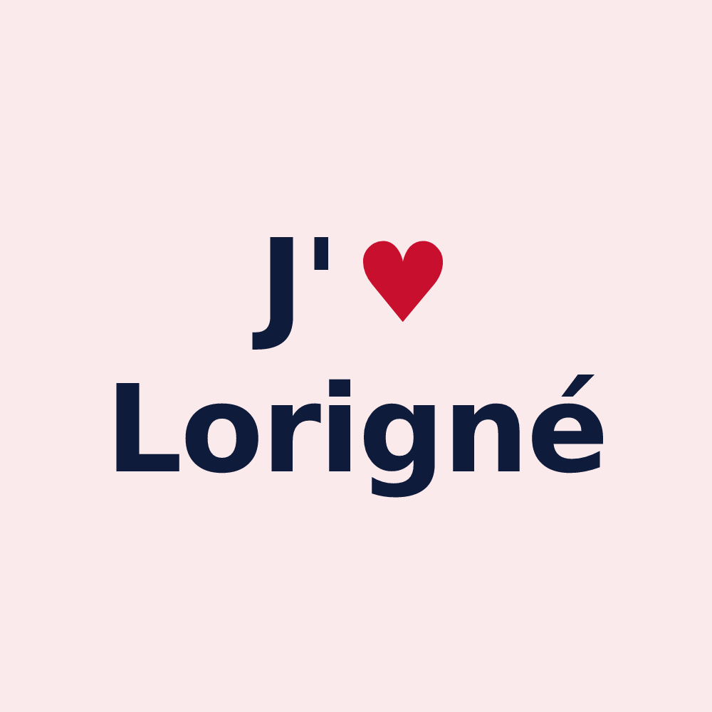 Magnet personnalisé Lorigné — design J'aime Lorigné