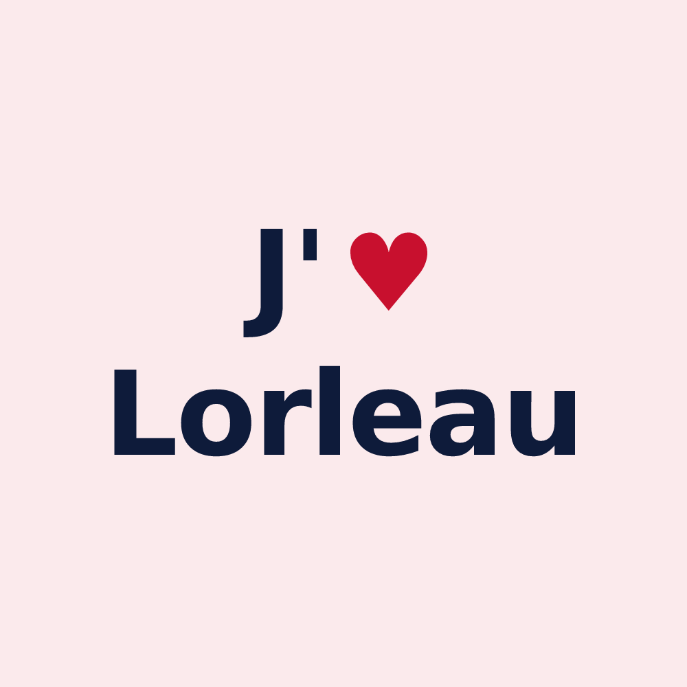Magnet personnalisé Lorleau — design J'aime Lorleau