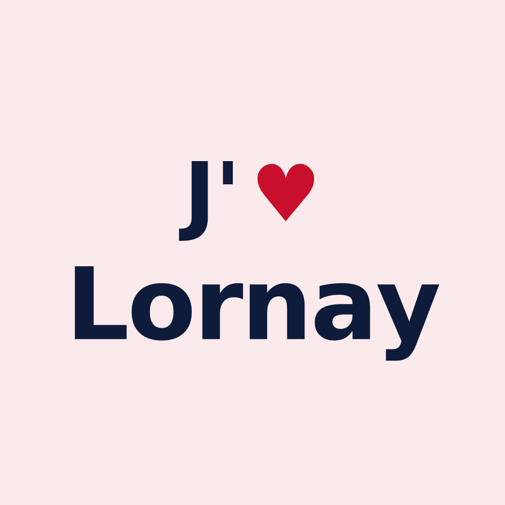 Magnet personnalisé Lornay — design J'aime Lornay