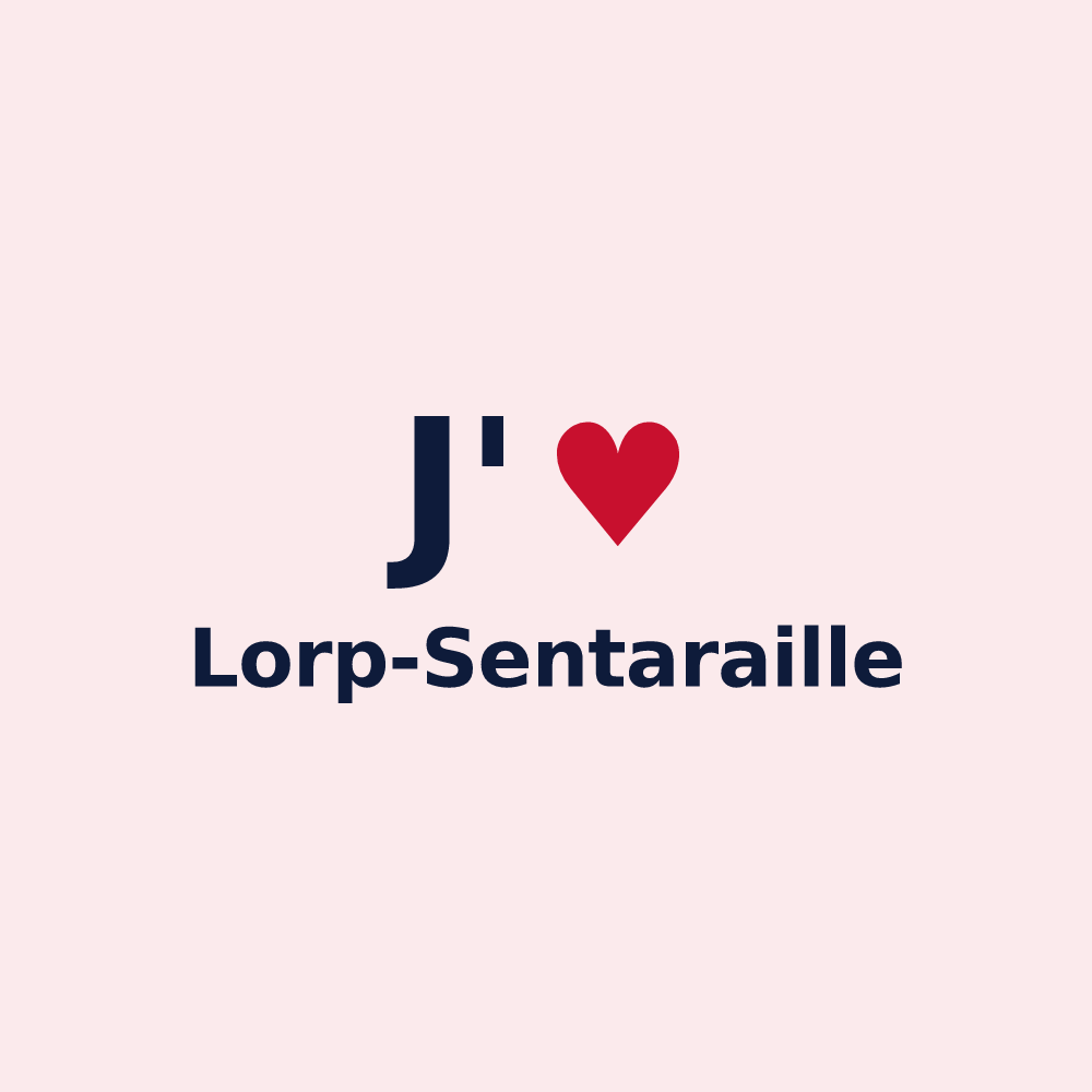 Magnet personnalisé Lorp-Sentaraille — design « J'aime Lorp-Sentaraille » imprimé sur le magnet