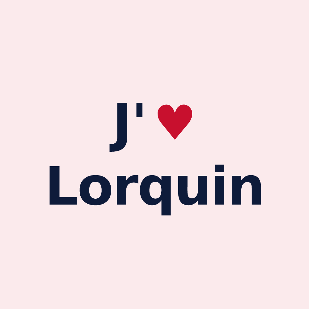 Magnet personnalisé Lorquin — design J'aime Lorquin