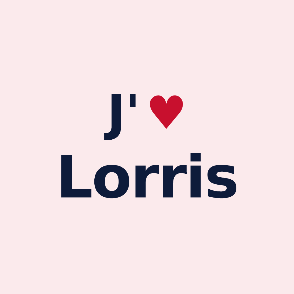 Magnet personnalisé Lorris — design J'aime Lorris