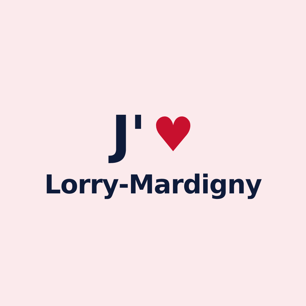 Magnet personnalisé Lorry-Mardigny — design « J'aime Lorry-Mardigny » imprimé sur le magnet
