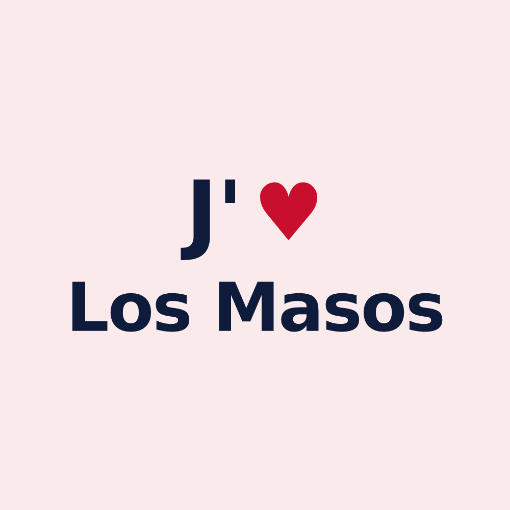 Magnet personnalisé Los Masos — design « J'aime Los Masos » imprimé sur le magnet