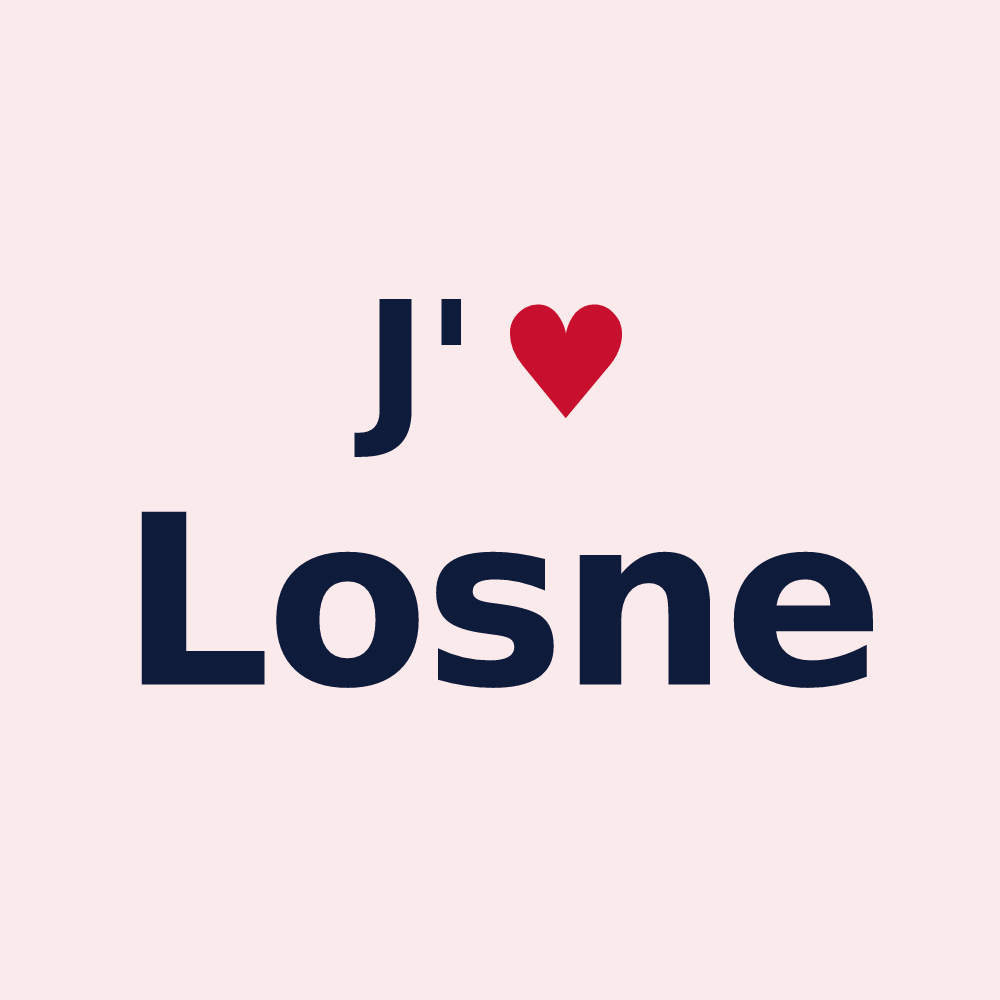 Magnet personnalisé Losne — design J'aime Losne