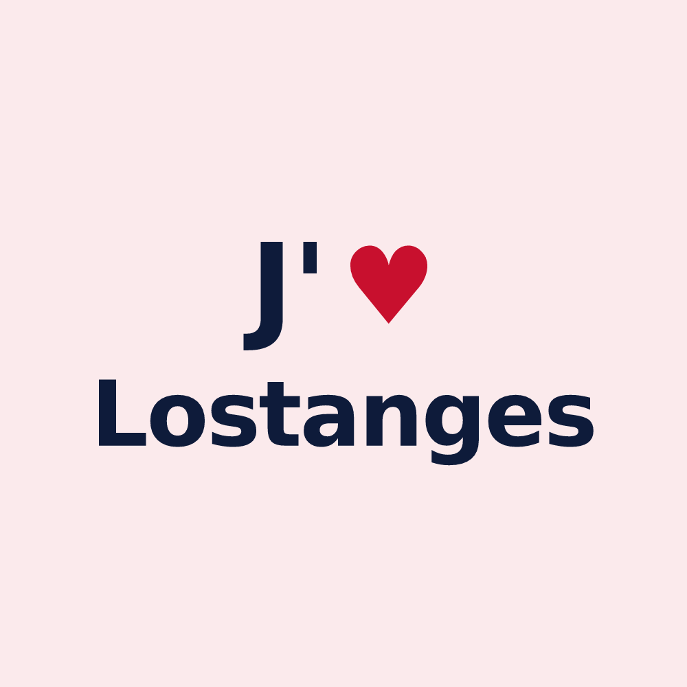 Magnet personnalisé Lostanges — design J'aime Lostanges