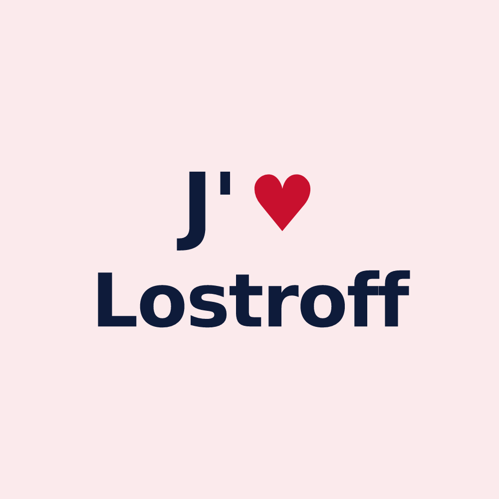 Magnet personnalisé Lostroff — design J'aime Lostroff