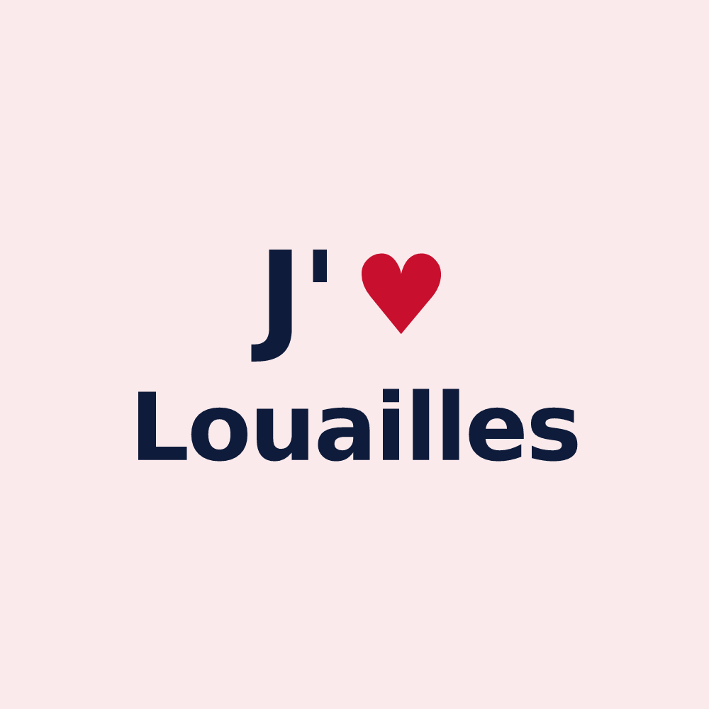 Magnet personnalisé Louailles — design J'aime Louailles