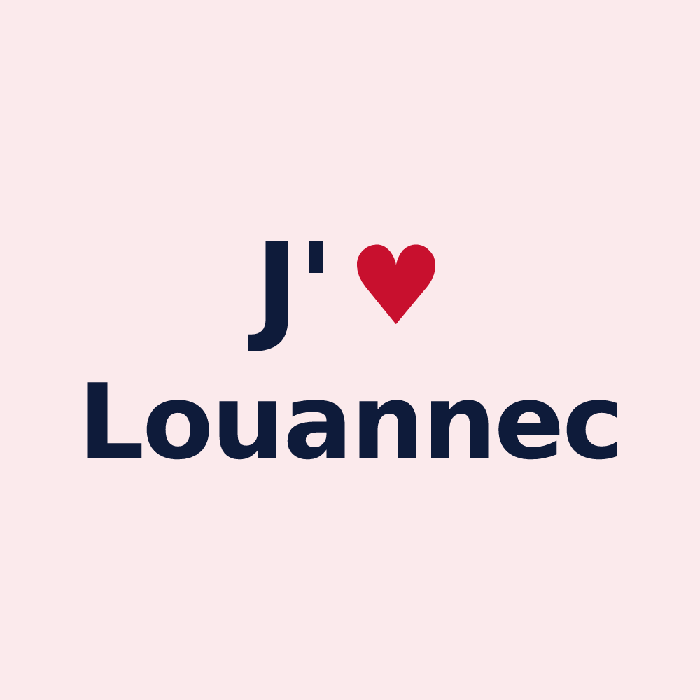 Magnet personnalisé Louannec — design J'aime Louannec