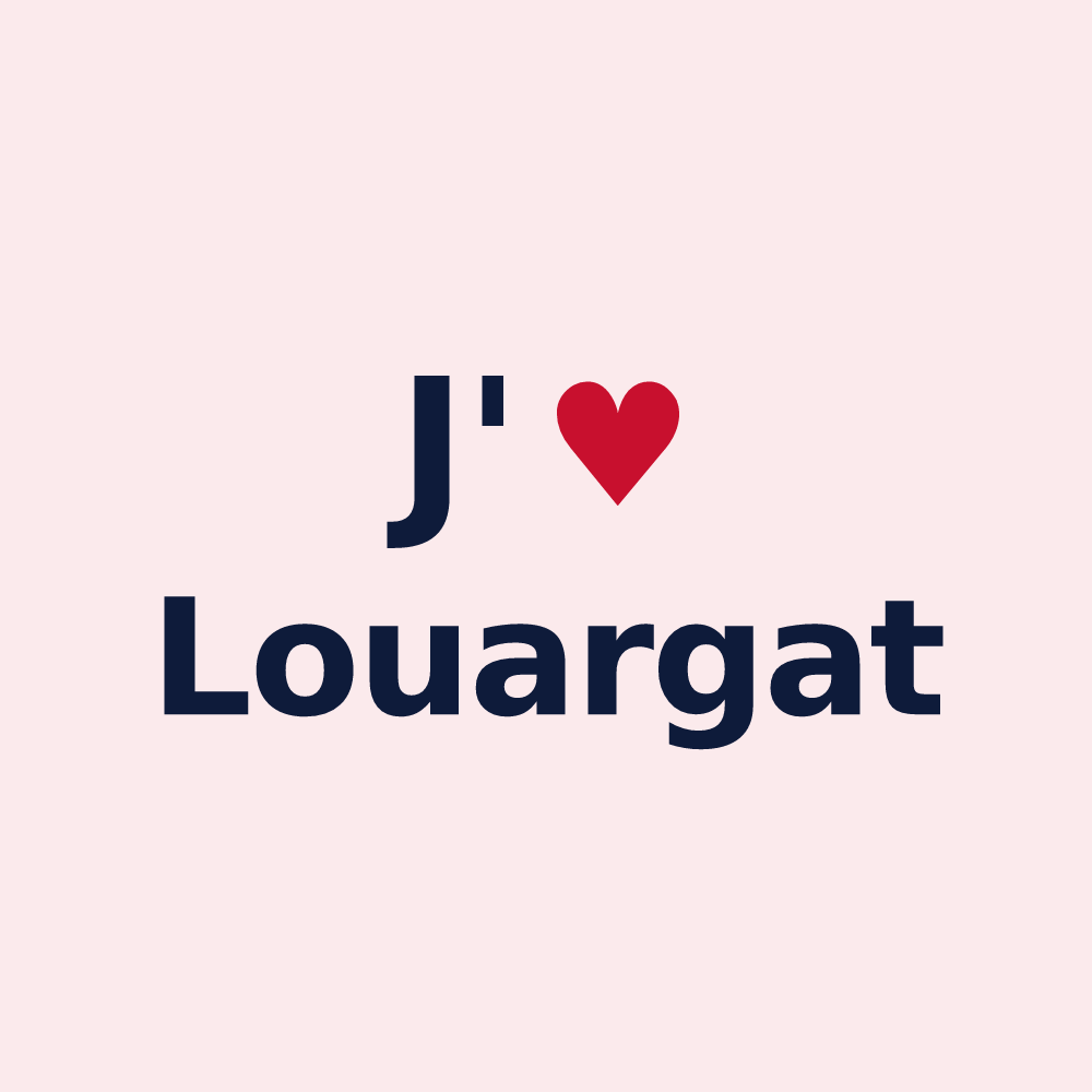 Magnet personnalisé Louargat — design J'aime Louargat