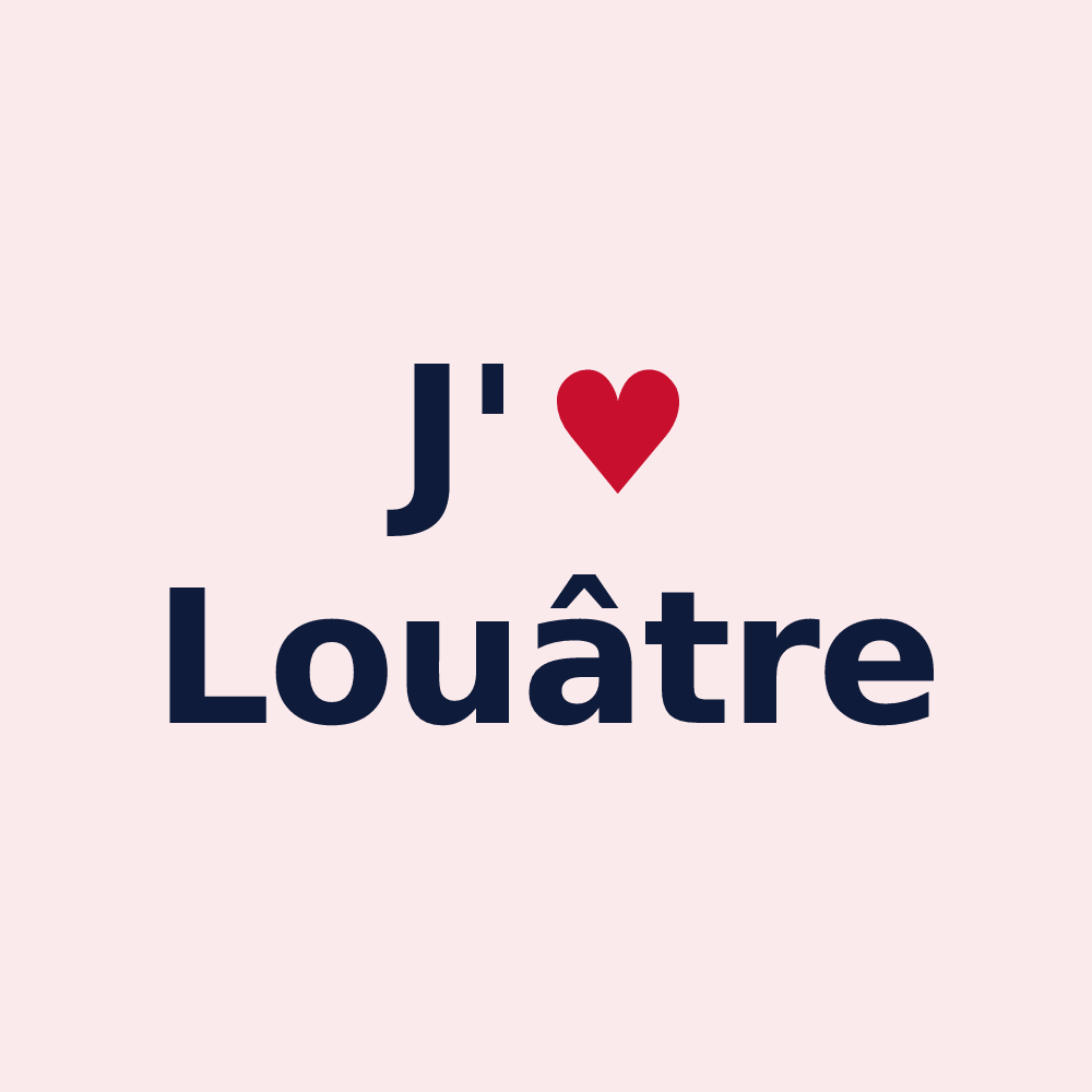 Magnet personnalisé Louâtre — design J'aime Louâtre