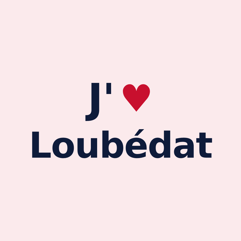 Magnet personnalisé Loubédat — design J'aime Loubédat