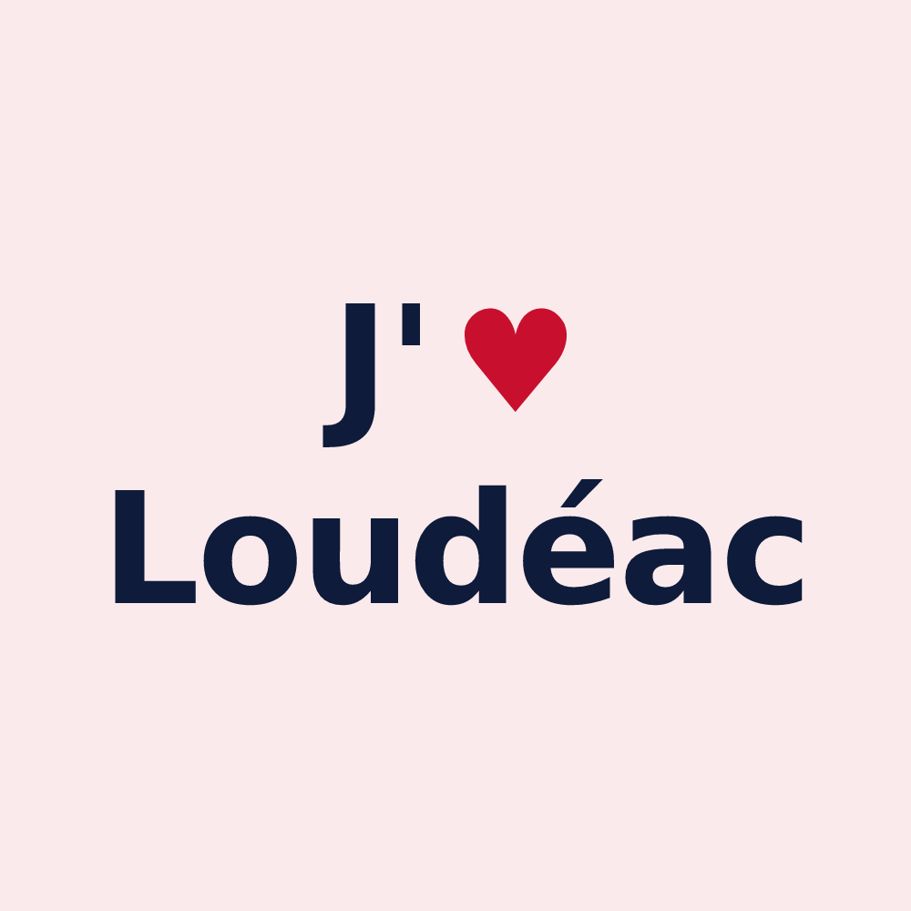 Magnet personnalisé Loudéac — design J'aime Loudéac