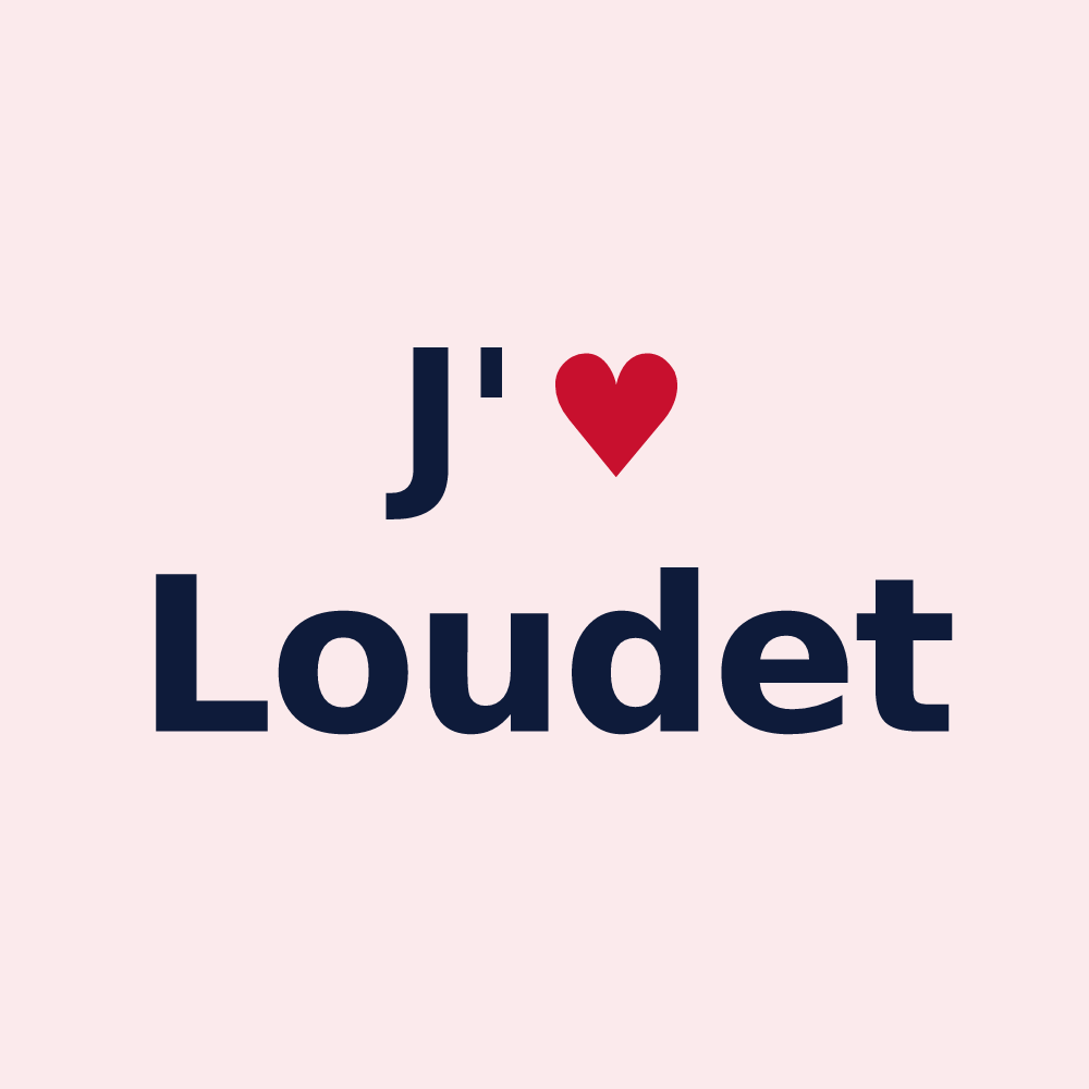 Magnet personnalisé Loudet — design J'aime Loudet