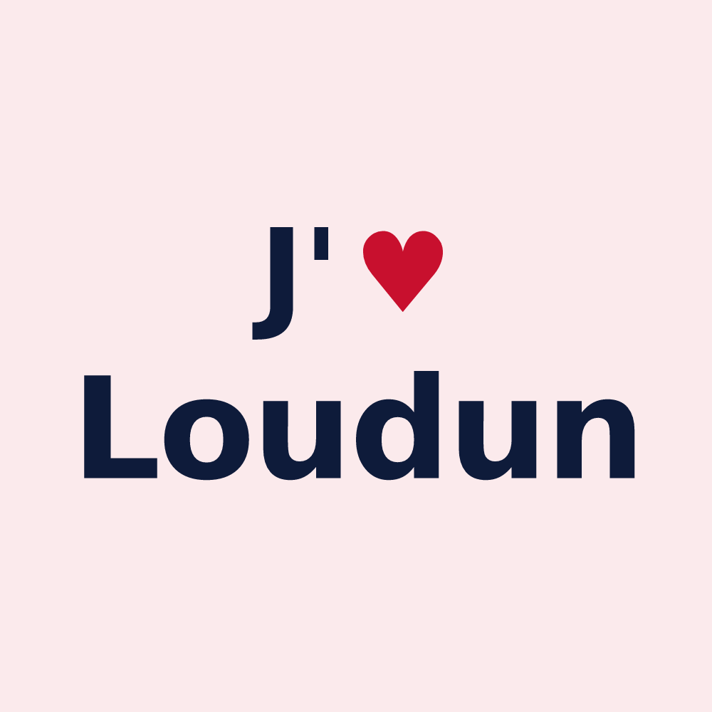 Magnet personnalisé Loudun — design J'aime Loudun