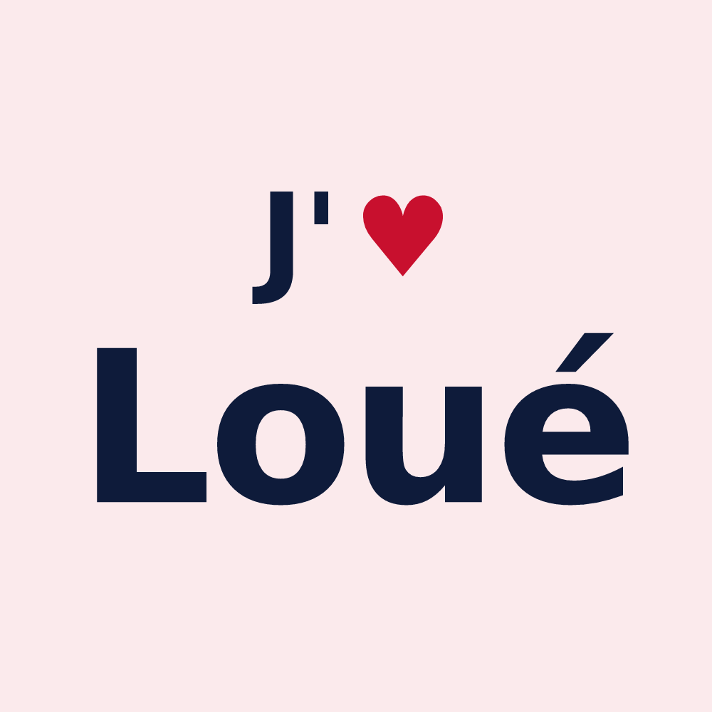 Magnet personnalisé Loué — design J'aime Loué