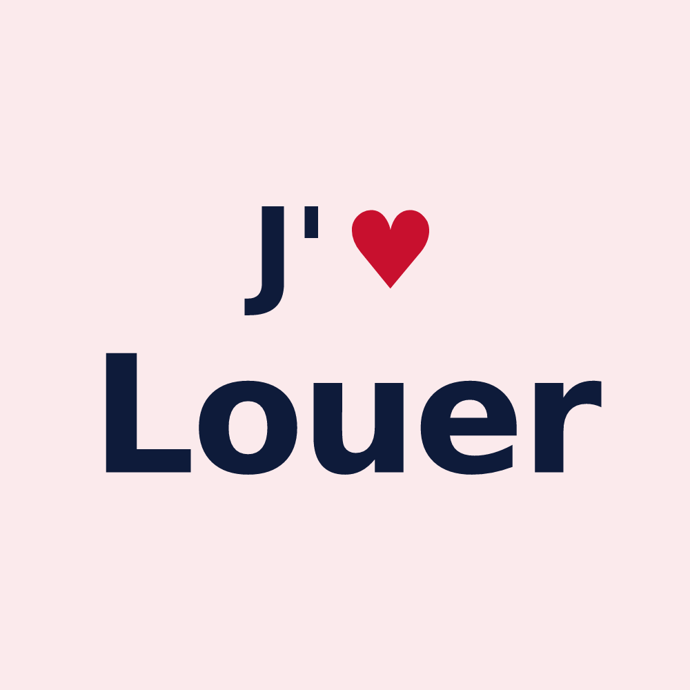 Magnet personnalisé Louer — design J'aime Louer