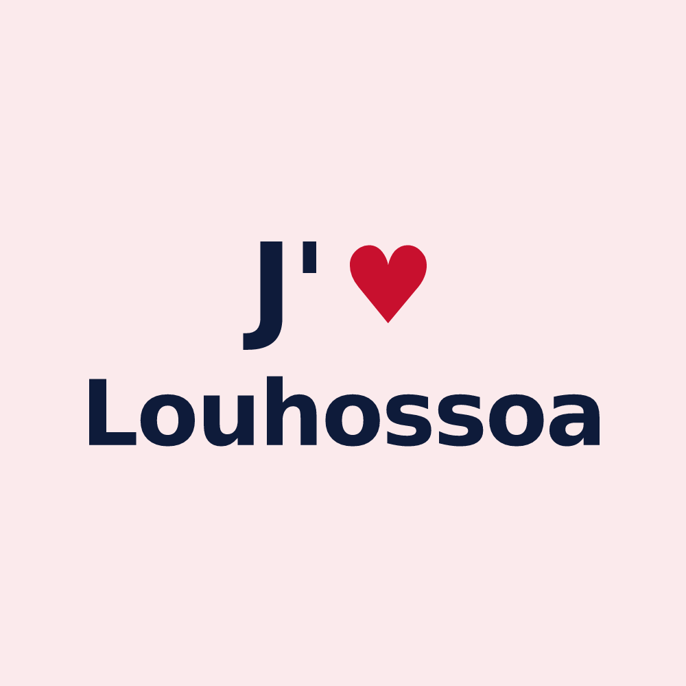 Magnet personnalisé Louhossoa — design J'aime Louhossoa