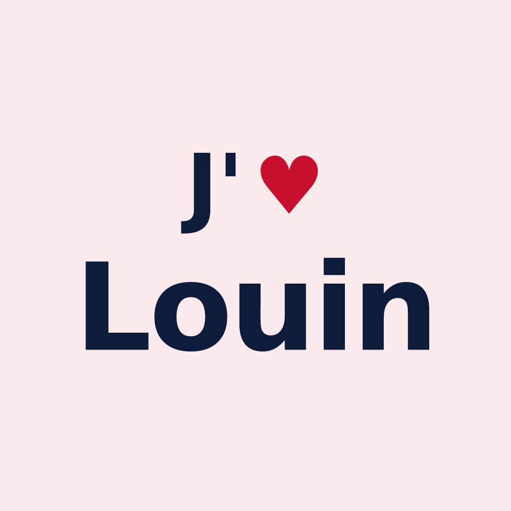 Magnet personnalisé Louin — design J'aime Louin