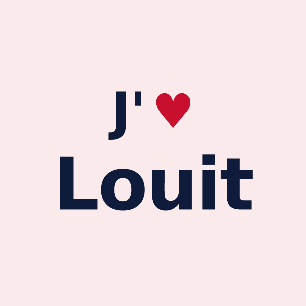 Magnet personnalisé Louit — design J'aime Louit